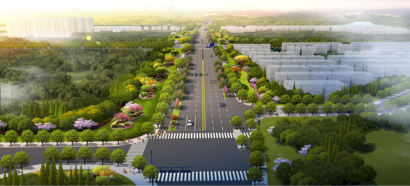 天荒坪北路（廣濟(jì)橋北-環(huán)島北路）綠化提升及停車位改造工程